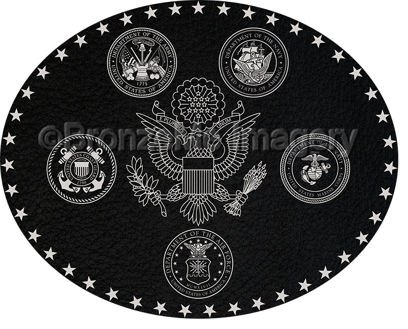 military bronze plaques, military bronze seals, military bronze emblems